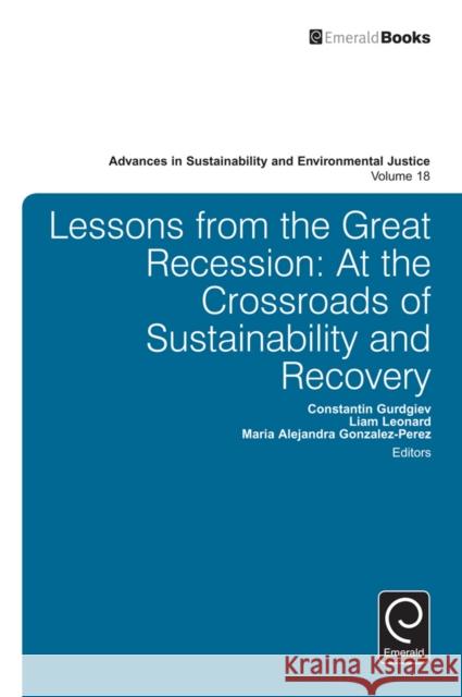 Lessons from the Great Recession: At the Crossroads of Sustainability and Recovery Constantin Gurdgiev (Trinity College, Ireland), Liam Leonard (California State University, USA), Maria Alejandra Gonzale 9781785607431 Emerald Publishing Limited