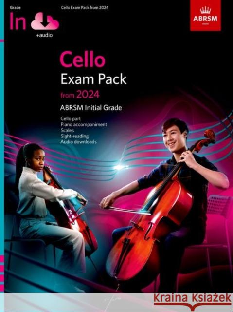 Cello Exam Pack from 2024, Initial Grade, Cello Part, Piano Accompaniment & Audio ABRSM 9781786015808