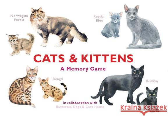 Cats & Kittens: A Memory Game Marcel George 9781786271549 Laurence King