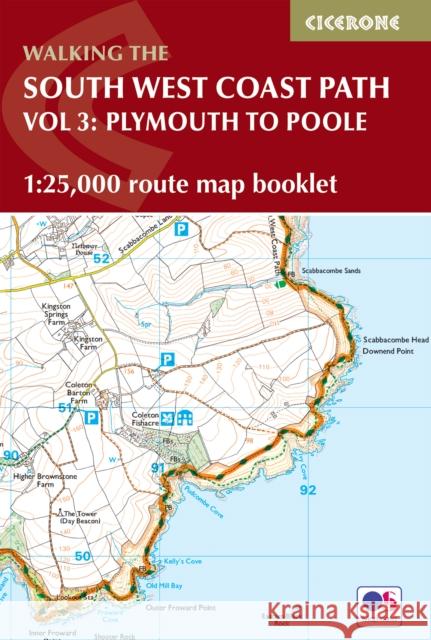 South West Coast Path Map Booklet - Vol 3: Plymouth to Poole: 1:25,000 OS Route Mapping Paddy Dillon 9781786312006