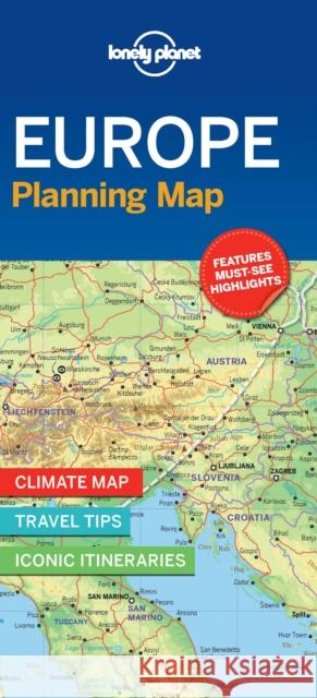 Lonely Planet Europe Planning Map Lonely Planet 9781786579102 Lonely Planet Global Limited