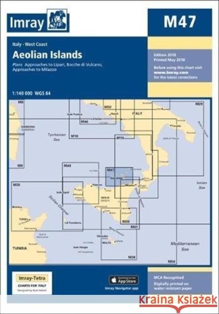 Imray Chart M47: Aeolian Islands Imray Laurie Norie & Wilson Ltd 9781786790224 Imray, Laurie, Norie & Wilson Ltd