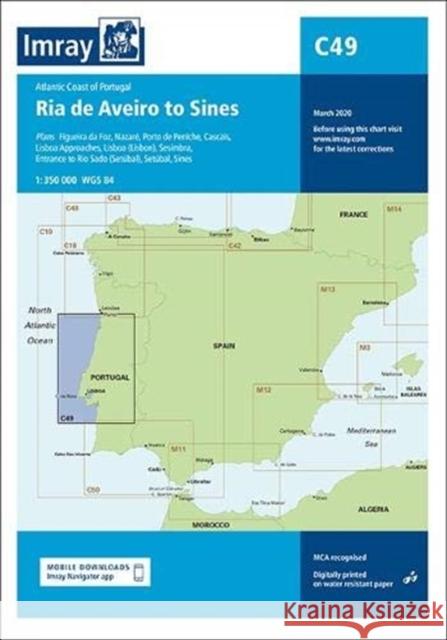 Imray Chart C49: Ria de Aveiro to Sines - Atlantic Coast of Portugal Imray 9781786792112