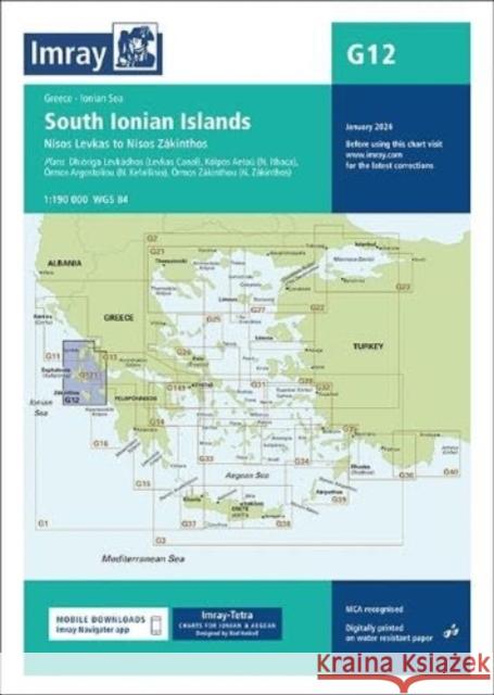 G12 South Ionian Islands: Nisos Levkas to Nisos Zakinthos Imray 9781786795458