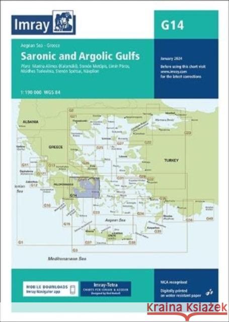 Imray Chart G14: Saronic and Argolic Gulfs Imray 9781786795489