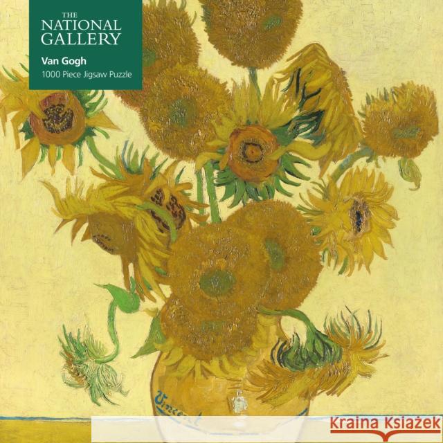 Adult Jigsaw Puzzle National Gallery: Vincent Van Gogh, Sunflowers: 1000-Piece Jigsaw Puzzles Flame Tree Studio 9781787556164 Flame Tree Publishing