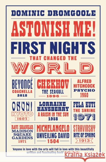 Astonish Me!: First Nights That Changed the World Dominic Dromgoole 9781788166805