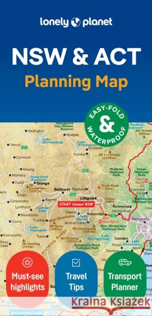 Lonely Planet New South Wales & ACT Planning Map Lonely Planet 9781788688482 Lonely Planet Global Limited