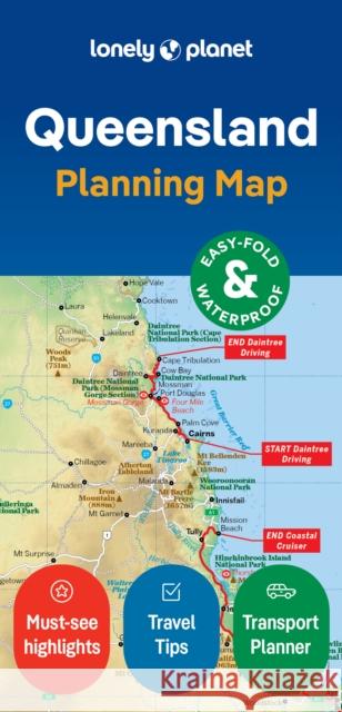 Lonely Planet Queensland Planning Map Lonely Planet 9781788688772 Lonely Planet Global Limited