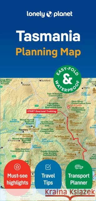 Lonely Planet Tasmania Planning Map Lonely Planet 9781788688871 Lonely Planet Global Limited