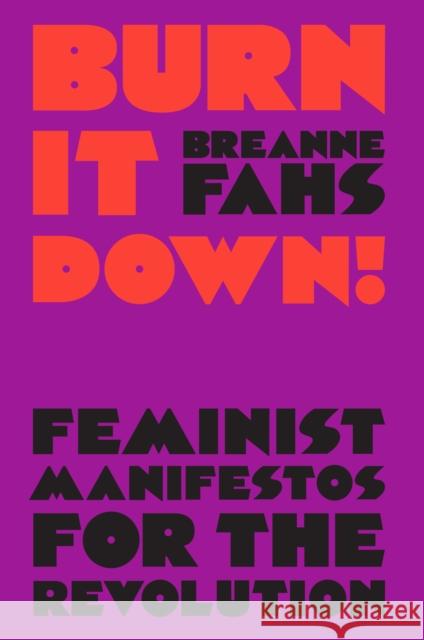 Burn It Down!: Feminist Manifestos for the Revolution Breanne Fahs 9781788735384 Verso Books