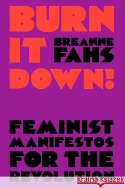 Burn It Down!: Feminist Manifestos for the Revolution Breanne Fahs 9781788735391 Verso Books