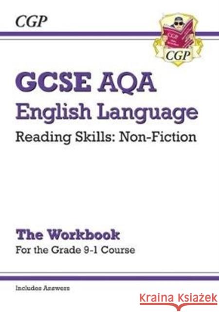 GCSE English Language AQA Reading Non-Fiction Exam Practice Workbook (Paper 2) - inc. Answers CGP Books 9781789080063 Coordination Group Publications Ltd (CGP)