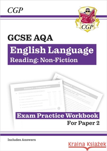 New GCSE English Language AQA Reading Non-Fiction Exam Practice Workbook (for exams from 2026) CGP Books 9781789080063 Coordination Group Publications Ltd (CGP)