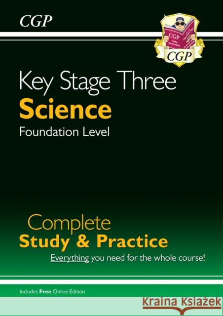 KS3 Science Complete Revision & Practice – Foundation (includes Online Edition, Videos & Quizzes) CGP Books 9781789080674 Coordination Group Publications Ltd (CGP)