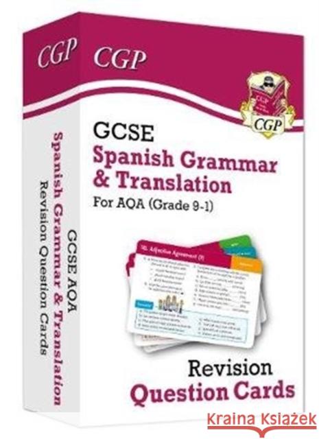 GCSE AQA Spanish: Grammar & Translation Revision Question Cards (For exams in 2025) CGP Books 9781789084580 Coordination Group Publications Ltd (CGP)