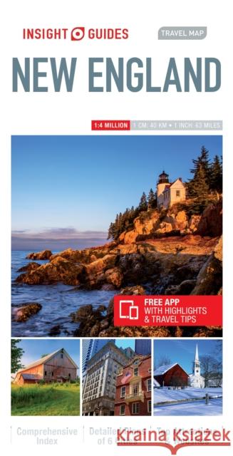 Insight Guides Travel Map New England Insight Guides 9781789199383 APA Publications