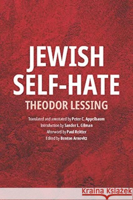 Jewish Self-Hate Theodor Lessing 9781789209860