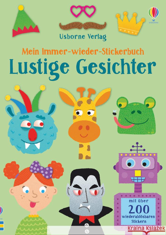 Mein Immer-wieder-Stickerbuch: Lustige Gesichter Smith, Sam 9781789413793 Usborne Verlag