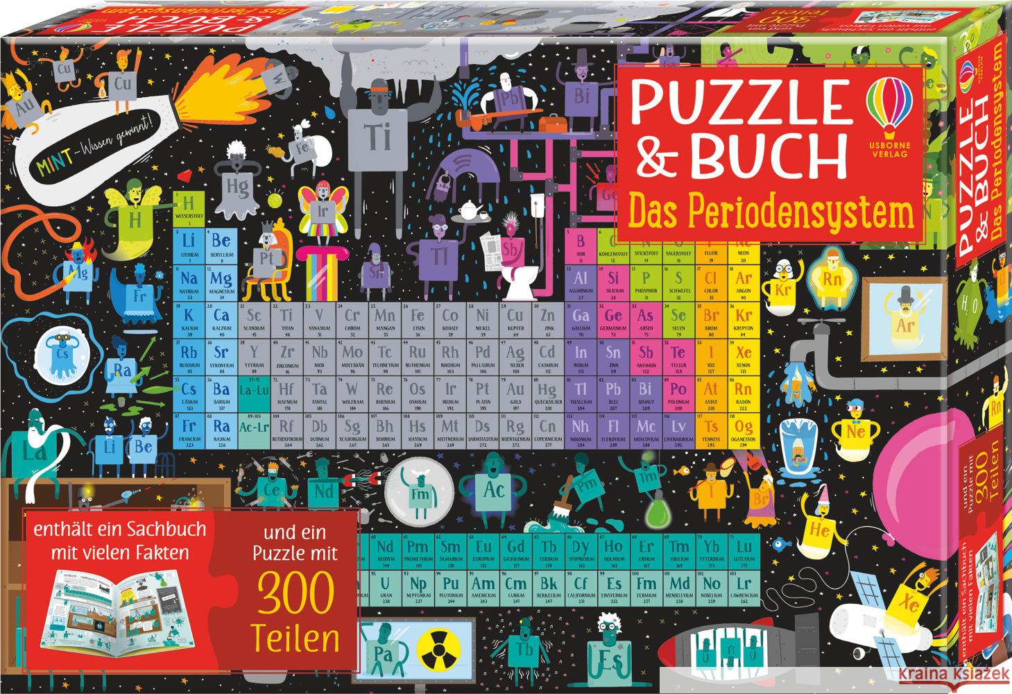 MINT - Wissen gewinnt! Puzzle und Buch: Das Periodensystem Smith, Sam 9781789413915 Usborne Verlag