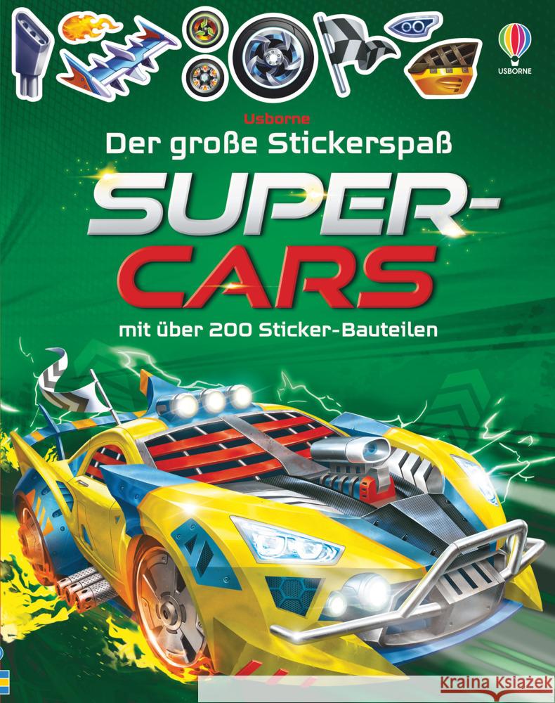 Der große Stickerspaß: Supercars Tudhope, Simon 9781789415254 Usborne Verlag