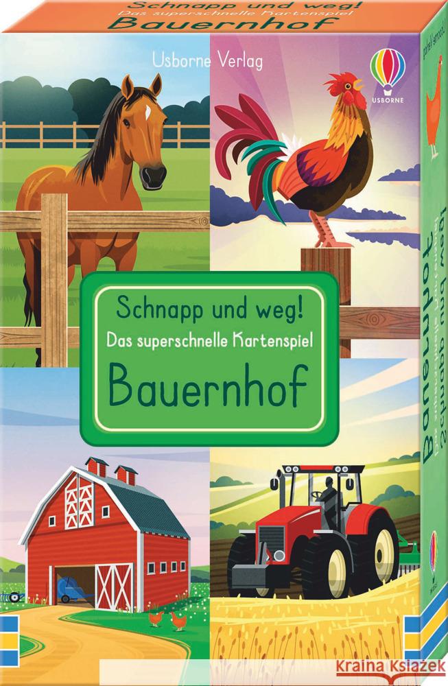 Schnapp und weg! Das superschnelle Kartenspiel: Bauernhof Bowman, Lucy 9781789415360 Usborne Verlag