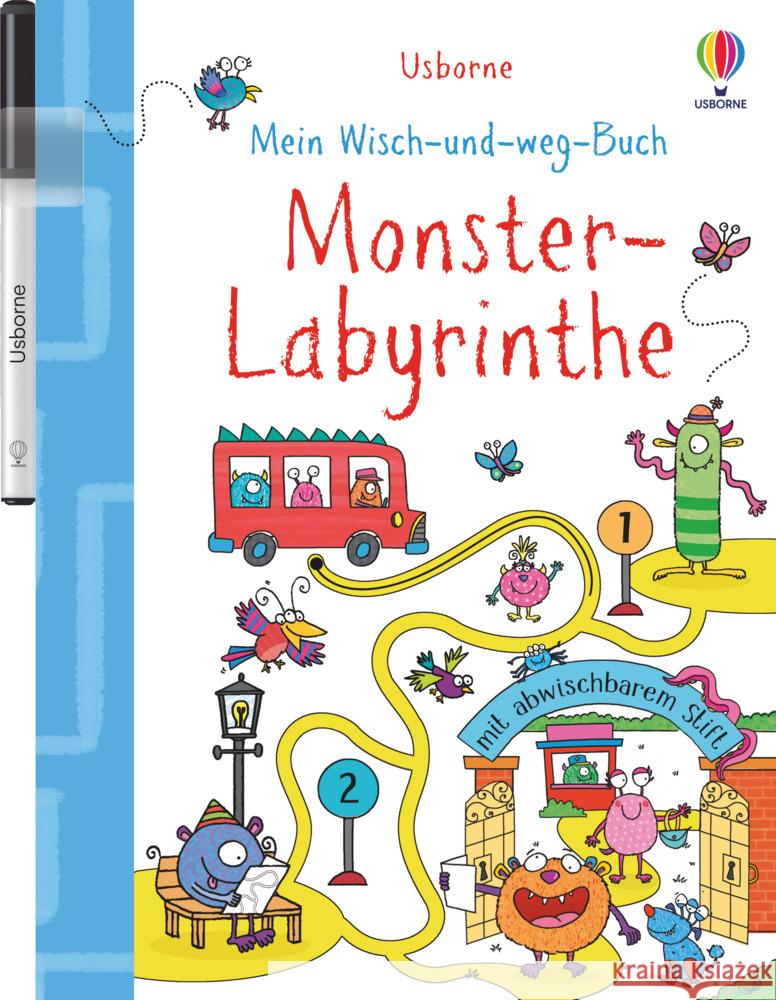 Mein Wisch-und-weg-Buch: Monster-Labyrinthe Bingham, Jane 9781789416763 Usborne Verlag