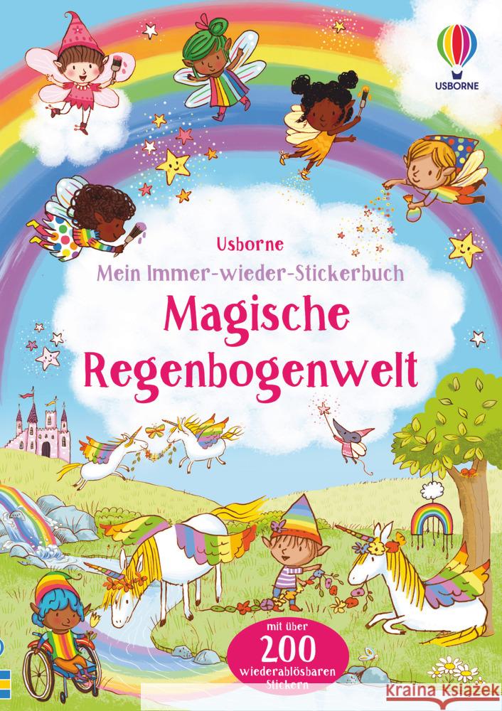 Mein Immer-wieder-Stickerbuch: Magische Regenbogenwelt Brooks, Felicity 9781789416916 Usborne Verlag