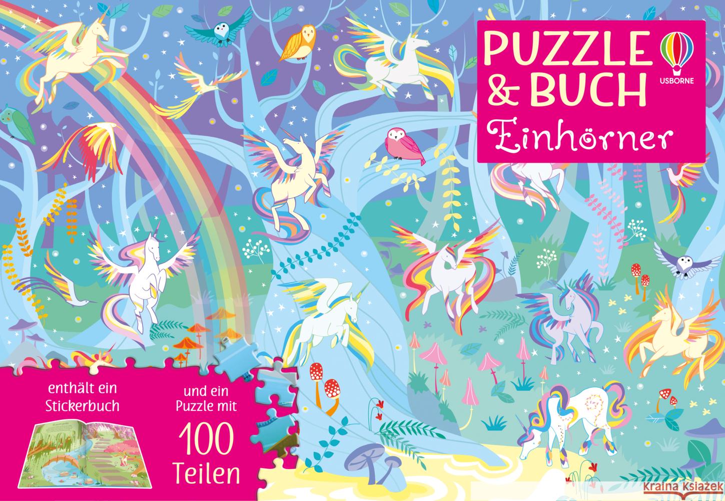 Puzzle & Buch: Einhörner Smith, Sam 9781789417913 Usborne Verlag