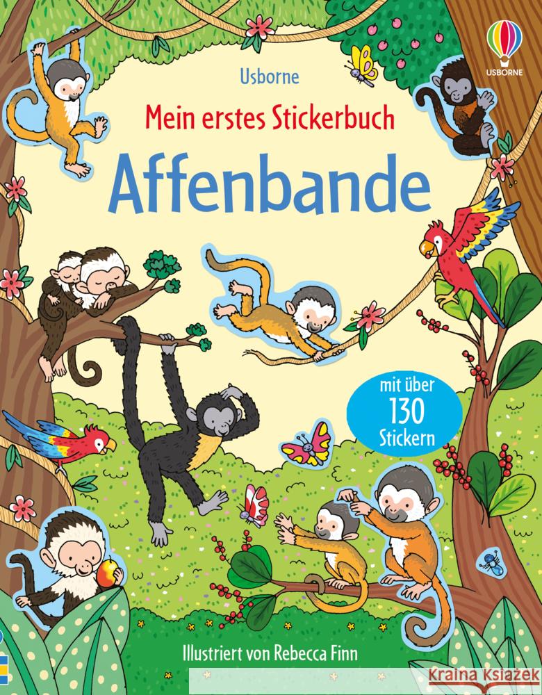 Mein erstes Stickerbuch: Affenbande Greenwell, Jessica 9781789418583 Usborne Verlag