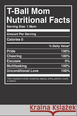 T-Ball Mom Nutritional Facts Elderberry's Designs 9781790334551 Independently Published