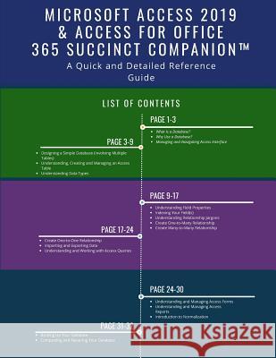 Microsoft Access 2019 & Access for Office 365 Succinct Companion(TM): A Quick and Detailed Reference Guide Succinct Companion 9781790799459 Independently Published