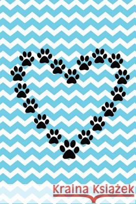 Paw Print Heart: Chevron Design Midwest Merchandise 9781795739023 Independently Published