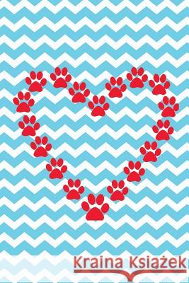 Paw Print Heart: Chevron Design Midwest Merchandise 9781795739641 Independently Published