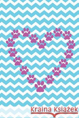 Paw Print Heart: Chevron Design Midwest Merchandise 9781795739870 Independently Published