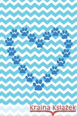 Paw Print Heart: Chevron Design Midwest Merchandise 9781795740487 Independently Published