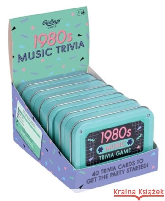 1980s Music Trivia Game CDU of 6 Ridley's Games 9781797229638 Chronicle Books