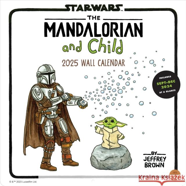Star Wars The Mandalorian and Child 2025 Wall Calendar Jeffrey Brown 9781797230009