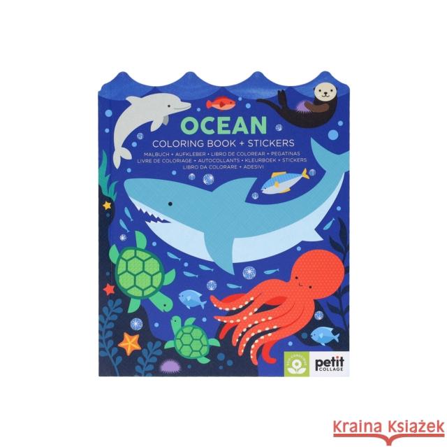 Ocean Coloring Book + Stickers Petit Collage 9781797234908