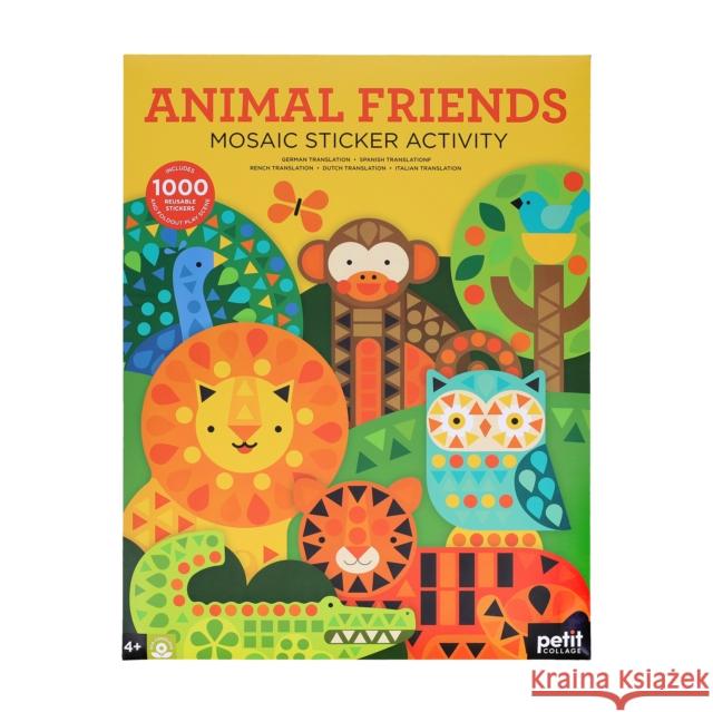 Mosaic Sticker Activity: Animal Friends Petit Collage 9781797237541 Chronicle Books