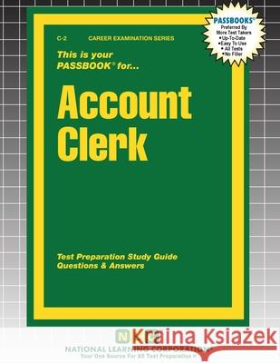 Account Clerk Passbooks 9781799300021 National Learning Corp