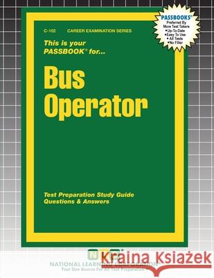 Bus Operator Passbooks 9781799301028 National Learning Corp