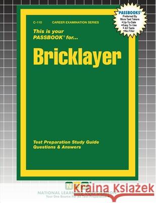 Bricklayer Passbooks 9781799301103 National Learning Corp