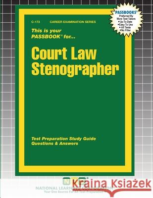 Court Law Stenographer Passbooks 9781799301738 National Learning Corp