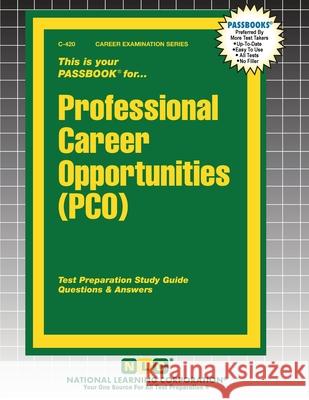 Professional Career Opportunities (PCO) Passbooks 9781799304203 National Learning Corp