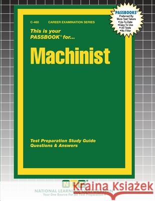 Machinist Passbooks 9781799304609 National Learning Corp