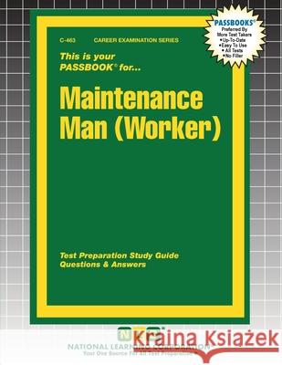 Maintenance Man (Worker) Passbooks 9781799304630 National Learning Corp