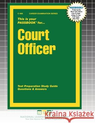 Court Officer Passbooks 9781799309666 National Learning Corp