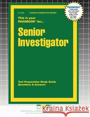 Senior Investigator Passbooks 9781799310105 National Learning Corp