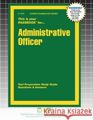 Administrative Officer Passbooks 9781799310792 National Learning Corp